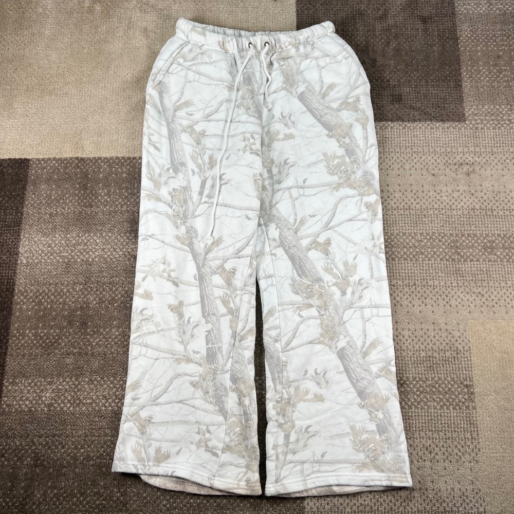Dairy Boy Snow Camo Sweatpants Mens Medium White Tree Print‎ DB-SWPT-SCAMO